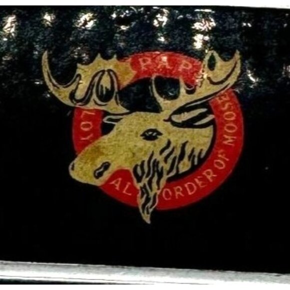 VTG BARLOW CUTLERY JAPAN B60 MONEY CLIP 2 BLADE KNIFE COMBO LOYAL ORDER OF MOOSE - Picture 2 of 5